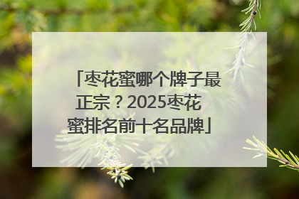 枣花蜜哪个牌子最正宗？2025枣花蜜排名前十名品牌