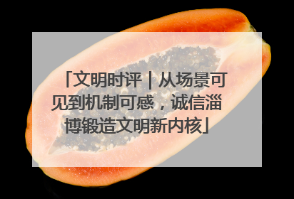 文明时评｜从场景可见到机制可感，诚信淄博锻造文明新内核