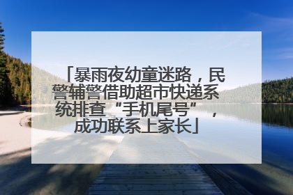 暴雨夜幼童迷路，民警辅警借助超市快递系统排查“手机尾号”，成功联系上家长