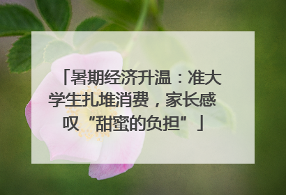暑期经济升温：准大学生扎堆消费，家长感叹“甜蜜的负担”