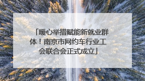 暖心举措赋能新就业群体！南京市网约车行业工会联合会正式成立