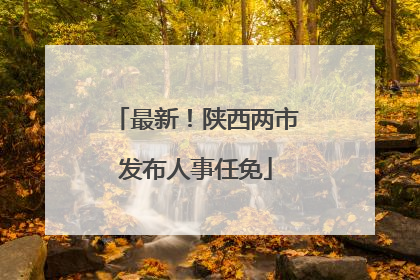最新！陕西两市发布人事任免