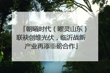 朝曦时代（曜灵山东）联袂创维光伏，临沂战新产业再添重磅合作