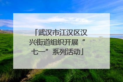 武汉市江汉区汉兴街道组织开展“七一”系列活动