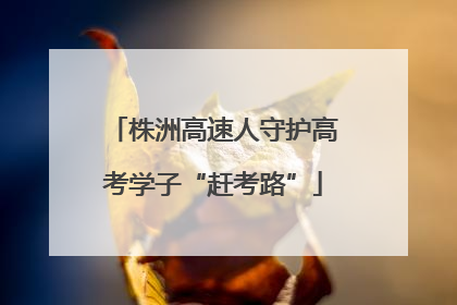株洲高速人守护高考学子“赶考路”