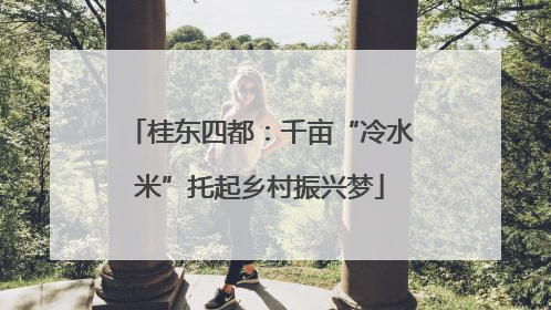 桂东四都：千亩“冷水米”托起乡村振兴梦