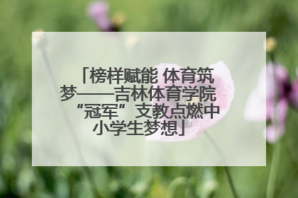 榜样赋能 体育筑梦——吉林体育学院“冠军”支教点燃中小学生梦想