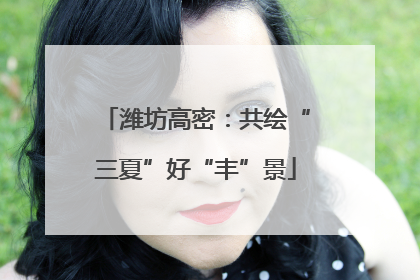 潍坊高密：共绘“三夏”好“丰”景