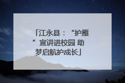 江永县：“护雁”宣讲进校园 助梦启航护成长