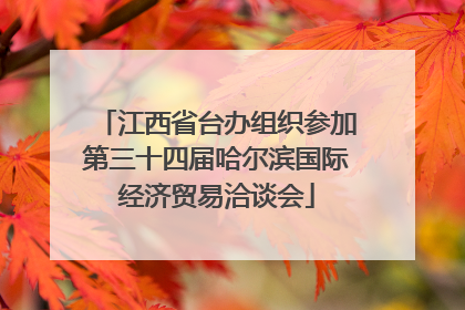 江西省台办组织参加第三十四届哈尔滨国际经济贸易洽谈会