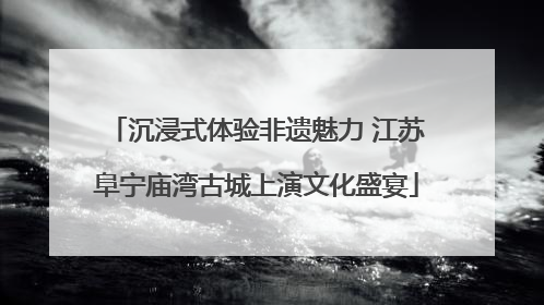 沉浸式体验非遗魅力 江苏阜宁庙湾古城上演文化盛宴