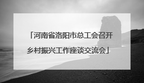 河南省洛阳市总工会召开乡村振兴工作座谈交流会