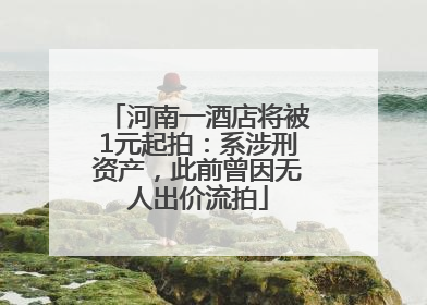 河南一酒店将被1元起拍：系涉刑资产，此前曾因无人出价流拍