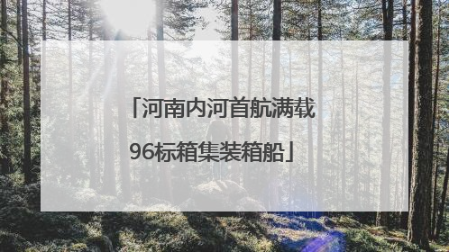 河南内河首航满载96标箱集装箱船