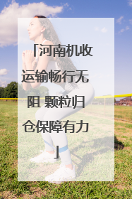 河南机收运输畅行无阻 颗粒归仓保障有力