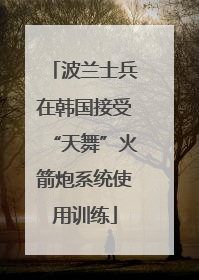 波兰士兵在韩国接受“天舞”火箭炮系统使用训练