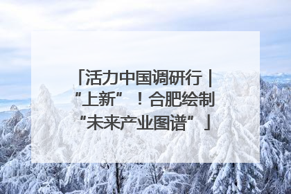 活力中国调研行｜“上新”！合肥绘制“未来产业图谱”