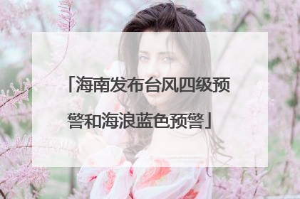 海南发布台风四级预警和海浪蓝色预警