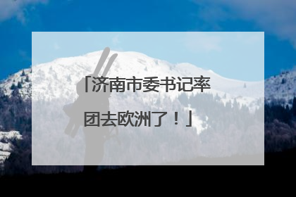 济南市委书记率团去欧洲了！