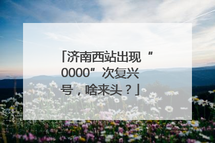济南西站出现“0000”次复兴号，啥来头？