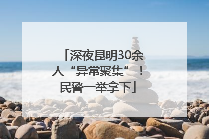 深夜昆明30余人“异常聚集”！民警一举拿下