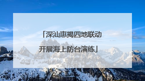 深汕惠揭四地联动开展海上防台演练