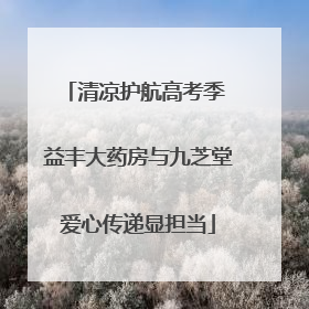 清凉护航高考季 益丰大药房与九芝堂爱心传递显担当