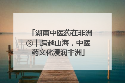 湖南中医药在非洲③｜跨越山海，中医药文化浸润非洲