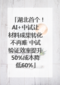 湖北首个！AI+中试让材料成果转化不再难 中试验证效率提升50%成本降低60%