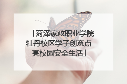菏泽家政职业学院牡丹校区学子创意点亮校园安全生活