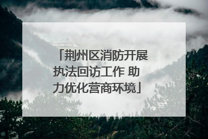 荆州区消防开展执法回访工作 助力优化营商环境