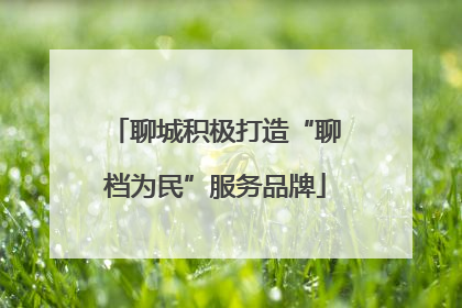 聊城积极打造“聊档为民”服务品牌