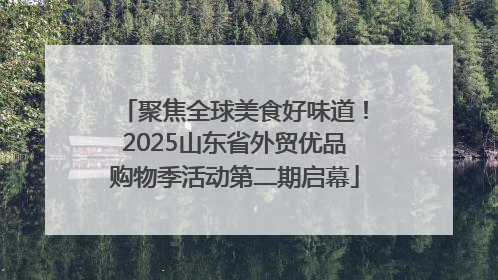 聚焦全球美食好味道！2025山东省外贸优品购物季活动第二期启幕