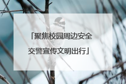 聚焦校园周边安全 交警宣传文明出行