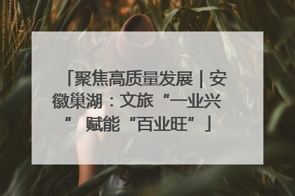 聚焦高质量发展｜安徽巢湖：文旅“一业兴” 赋能“百业旺”
