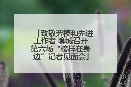 致敬劳模和先进工作者 聊城召开第六场“榜样在身边”记者见面会