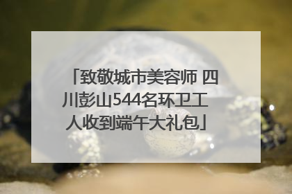 致敬城市美容师 四川彭山544名环卫工人收到端午大礼包