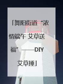 舞阳街道“浓情端午 艾草送福”——DIY艾草捶
