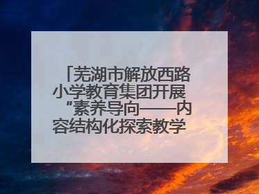 芜湖市解放西路小学教育集团开展“素养导向——内容结构化探索教学实践”数学专题研讨活动