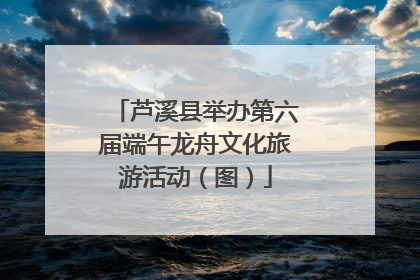 芦溪县举办第六届端午龙舟文化旅游活动（图）