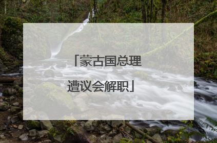 蒙古国总理遭议会解职