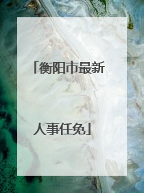 衡阳市最新人事任免