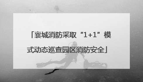 襄城消防采取“1+1”模式动态巡查园区消防安全