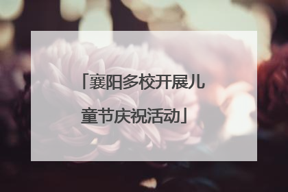 襄阳多校开展儿童节庆祝活动