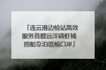 连云港边检站高效服务首艘远洋磷虾捕捞船靠泊赣榆口岸