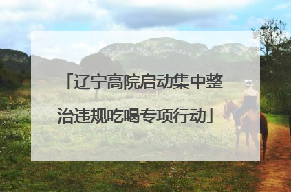辽宁高院启动集中整治违规吃喝专项行动