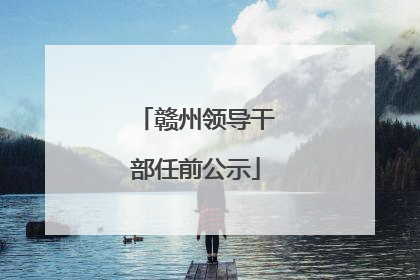赣州领导干部任前公示