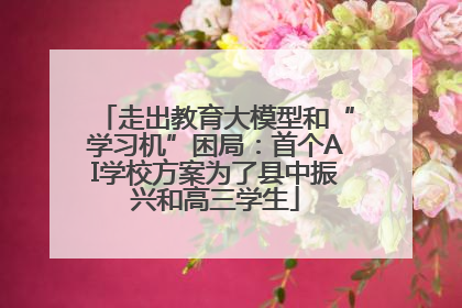 走出教育大模型和“学习机”困局：首个AI学校方案为了县中振兴和高三学生