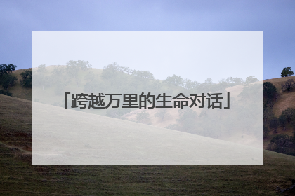 跨越万里的生命对话