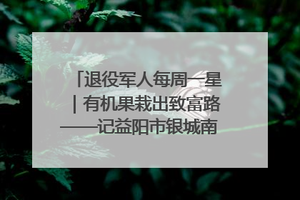 退役军人每周一星｜有机果栽出致富路——记益阳市银城南湖蔬果农民专业合作社总经理晏桂明